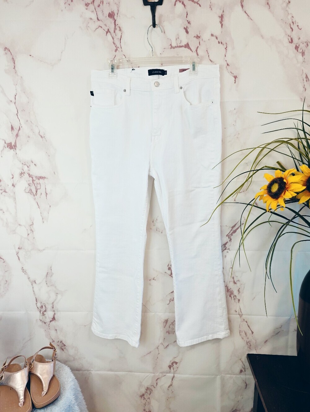 Peruvian Connection White Stretch Jeans Size 16 - Picture 2 of 6